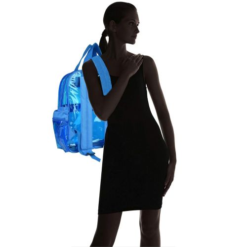  DALIX Small Transparent Clear Backpack in Neon Blue