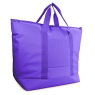 DALIX 25 Large Insulated Tote Cooler Bag w/Zipper in Purple