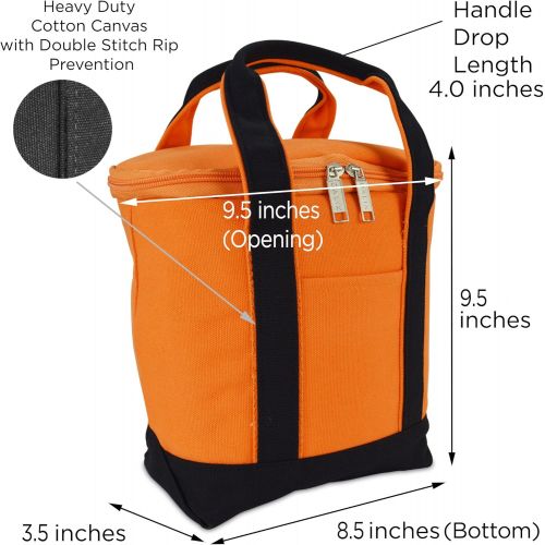  DALIX Mini Can Cooler Bag Small Insulated Lunch Box for Men Women Orange