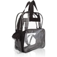 DALIX Small Clear Backpack Bag in Black