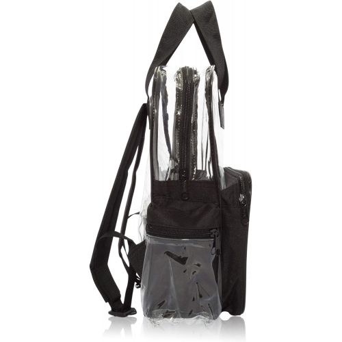  DALIX Small Clear Backpack Bag in Black