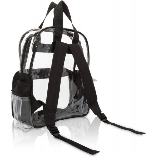  DALIX Small Clear Backpack Bag in Black