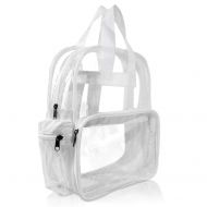 DALIX Clear Backpack for School Transparent Bags Girls Boys White 12 Pack