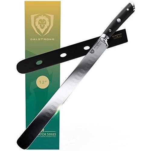  Dalstrong Schnitzmesser  30,5 cm Granton Kante - Gladiator Series Slicing & Carving Knife- Deutscher HC Stahl  inkl. Scheide