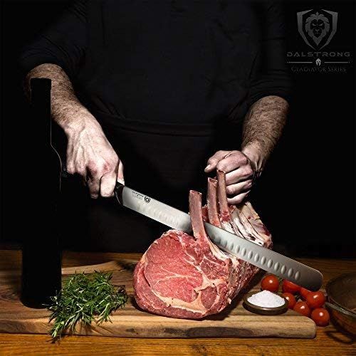  Dalstrong Schnitzmesser  30,5 cm Granton Kante - Gladiator Series Slicing & Carving Knife- Deutscher HC Stahl  inkl. Scheide