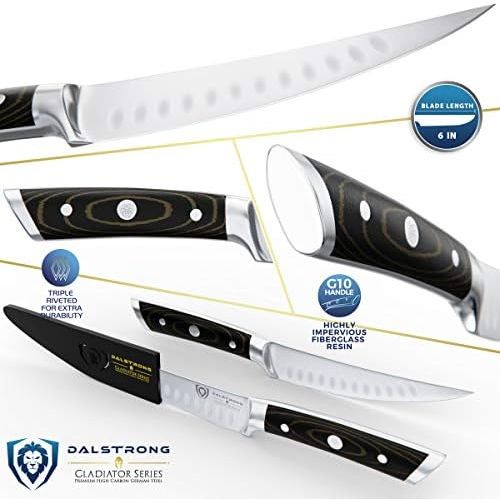  Dalstrong DALSTRONG Gladiator Serie Filet & Ausbeinmesser  15,2 cm - Deutscher HC Stahl - Gebogene Klinge  inkl. Scheide