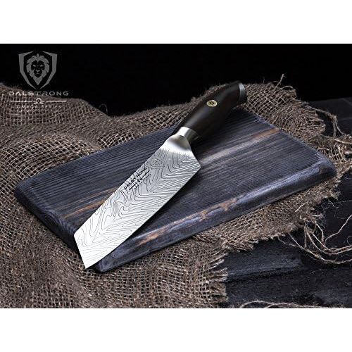  [아마존베스트]Dalstrong Knife - Omega Series - BD1N Nitrogen Steel - Collector’s Edition Set - Acacia Wood Stand - Incl. Sheath