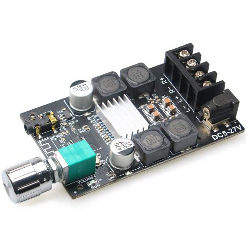  DAMGOO Bluetooth 5.0 Amplifier Board,100w Audio Amp Board Dual Channel DC8-24V,Easy Installation and Password Free Connect to Phone Quietly