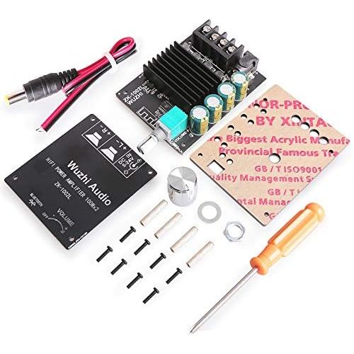  DAMGOO Bluetooth Amplifier Board, 100W+100W Peak Output Power, 2.0 Channel DC:8-24V, Password Free Connect, BT 5.0 AMP Board for DIY Wireless Speakers Board