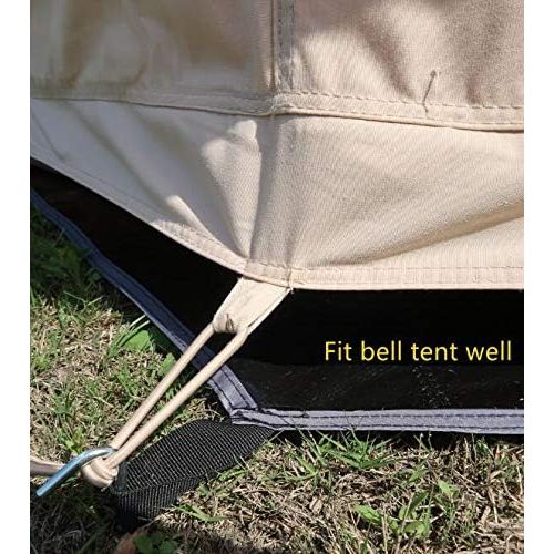  DANCHEL Tent Footprint Mat Tarps for Bell Tent, Color Black