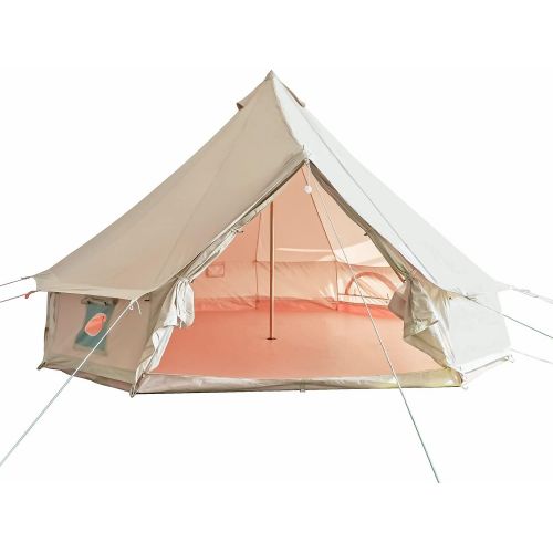  DANCHEL OUTDOOR 4-Season Waterproof Cotton Canvas Bell Yurt Tents Family Glamping