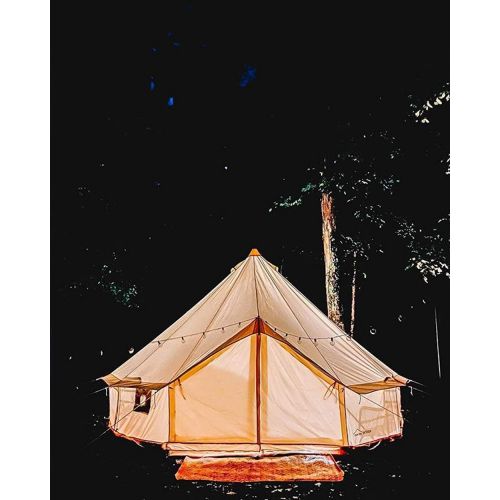  DANCHEL OUTDOOR DANCHEL 4-Season Family Cotton Bell Tents (10ft 13.1ft 16.4ft 19.7ft Dia. Size Options)