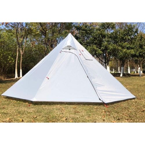  DANCHEL OUTDOOR 3.6lb Camping Teepee Tents with Stove Jack, Pyramid Tent Backpacking Hot Tent for Adults