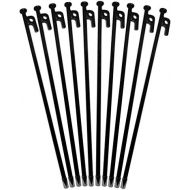 DANCHEL OUTDOOR Forged Steel Inflexible Heavy Duty 16inch Tent Stakes Metal Pegs for Backyard Camping Hard Rocky Ground Rust-Free