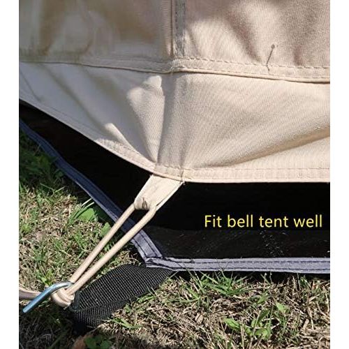  DANCHEL OUTDOOR DANCHEL Waterproof Yurt Tent Footprint Round Mat Portable Tarps for Bell Tent Ground Camping(10ft/13ft/16.4ft/20ft)