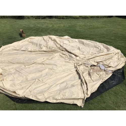  DANCHEL OUTDOOR DANCHEL Waterproof Yurt Tent Footprint Round Mat Portable Tarps for Bell Tent Ground Camping(10ft/13ft/16.4ft/20ft)