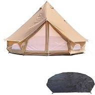 DANCHEL OUTDOOR 4 Season Yurt Tent 2 Stove Jacks for Camping with Waterproof Footprint for Hiking, 6M=20ft
