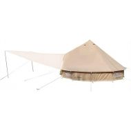 DANCHEL OUTDOOR Waterproof Cotton Cavans Yurt Tent Front Sun Shelter Awning Camping Glamping, 5m/16.4FT