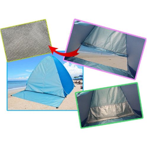  DANCHEL OUTDOOR Danchel Fully Automatic Pop Up Beach Tent,2-3 Person UV Protection Sun Shelter