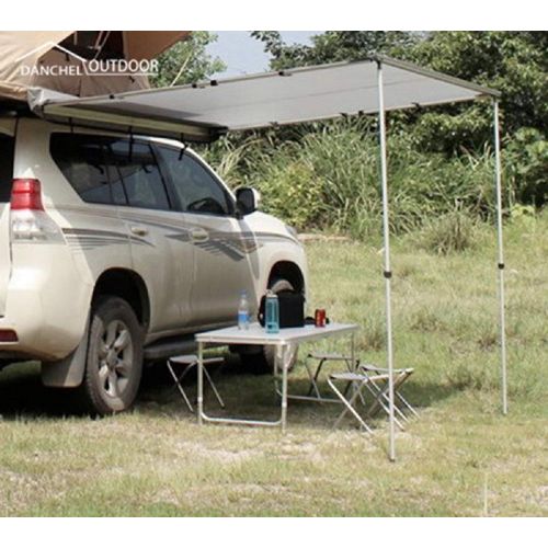  DANCHEL OUTDOOR Side Awning for Car SUV, Color Grey Size 6.5x8.2ft