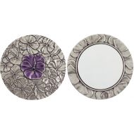 DANFORTH Danforth - Pansy Pewter Purse Mirror (Purple) - 3 Inch Diameter - Handcrafted - Gift Boxed