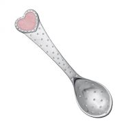 [아마존베스트]DANFORTH - Heart Pink Baby Spoon - Pewter - 3 5/8 Inches - Gift Boxed - Handcrafted - Made in USA