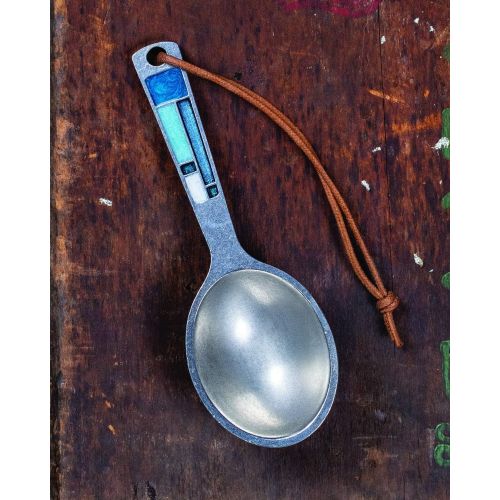  DANFORTH - Riversong/Cascade Coffee Scoop - 5 1/2 Inches - Gift Boxed - Handcrafted - Made in USA