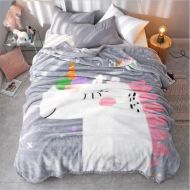 DANGTOP Unicorn Blanket Kids/Adult Soft & Warm Blankets Cartoon Multicolor Bedding Throw, High Weigh Thick Plush Fall Asleep for All Seasons, Best Girls Gift (Unicorn, 59.1X 78.8)