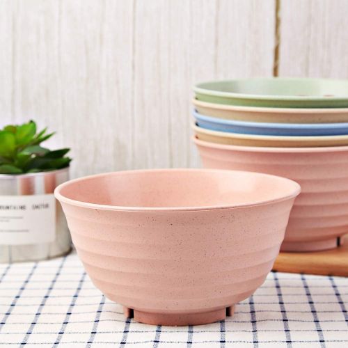  [아마존베스트]DAPIPIK 6 Pcs Unbreakable Cereal Bowl Sets. for Soup,Dessert and Salad - Easy Dishwasher Safe(6.7 inch)Cereal Bowls