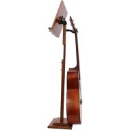 Music Stand, Sheet Music Stand, Heavy Wooden Music Holder Adjustable Angle Sheet Music Stands Freestanding Guitar Stand for Church Concert