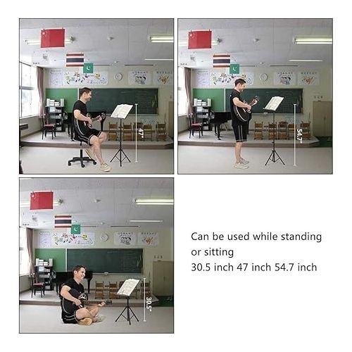  Music Stand, Sheet Music Stand, Height-Adjustable Folding Music Stands Metal Music Holder Portable Sheet Music Stands for Concert