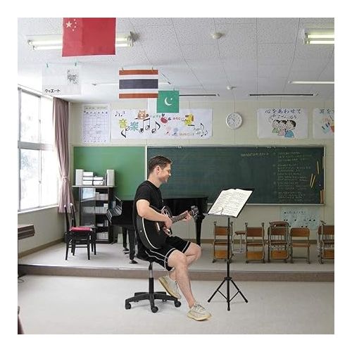  Music Stand, Sheet Music Stand, Height-Adjustable Folding Music Stands Metal Music Holder Portable Sheet Music Stands for Concert