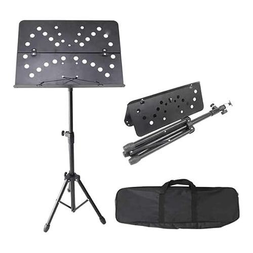  Music Stand, Sheet Music Stand, Music Stands Metal Folding Music Holder Universal Adjustable Height Sheet Music Stands Conducting Music Stand