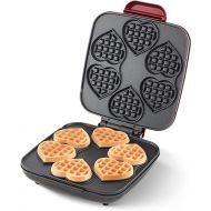 DASH Multi Mini Heart Waffle Maker - Six 3” Heart Shaped Waffle Molds, Nonstick Waffle Iron with Quick Heat-Up, PTFE Nonstick Surface - Perfect Mini Waffle Maker for Kids and Families, Just Add Batter