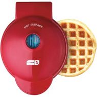 DASH Mini Waffle Maker - 4” Waffle Mold, Nonstick Waffle Iron with Quick Heat-Up, PTFE Nonstick Surface - Perfect Mini Waffle Maker for Kids and Families, Just Add Batter (Red)