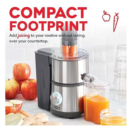  Dash Compact Centrifugal Juicer, Press Juicing Machine, 2-Speed, 2