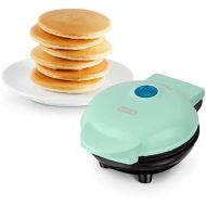 Dash DMS001AQ Mini Maker Electric Round Griddle for Individual Pancakes, Cookies, Eggs & other on the go Breakfast, Lunch & Snacks, with Indicator Light + Included Recipe Book, Aqu