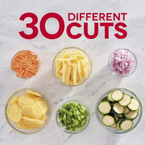  Dash Safe Slice Mandoline Slicer, Julienne + Dicer for Vegetables, Meal Prep & More with 30+ Presets & Thickness Adjuster - Grey