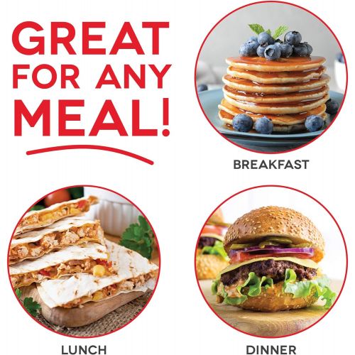  [아마존베스트]DASH DEG200GBAQ01 Everyday Nonstick Electric Griddle for Pancakes, Burgers, Quesadillas, Eggs & other on the go Breakfast, Lunch & Snacks with Drip Tray + Included Recipe Book, 20i