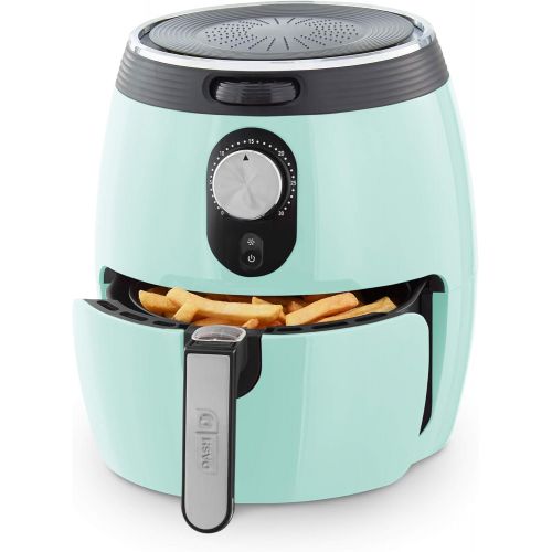  [아마존베스트]DASH DMAF355GBAQ02 Deluxe Electric Air Fryer + Oven Cooker with Temperature Control, Non Stick Fry Basket, Recipe Guide + Auto Shut off Feature, 3qt, Aqua