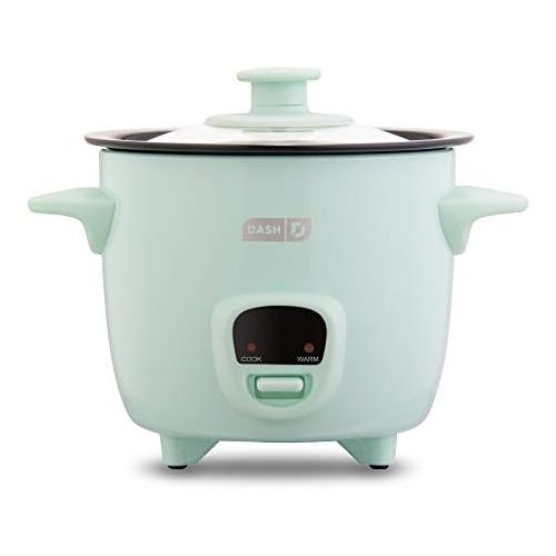  [아마존베스트]Dash DRCM200GBAQ04 Mini Rice Cooker Steamer with Removable Nonstick Pot, Keep Warm Function & Recipe Guide, Aqua