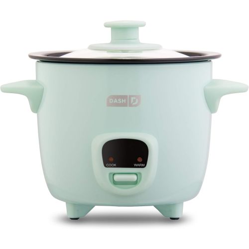  [아마존베스트]Dash DRCM200GBAQ04 Mini Rice Cooker Steamer with Removable Nonstick Pot, Keep Warm Function & Recipe Guide, Aqua