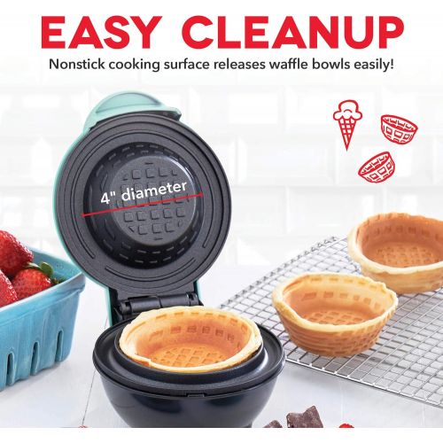  [아마존베스트]Dash DMWBM100GBAQ04 Mini Waffle Bowl, Aqua