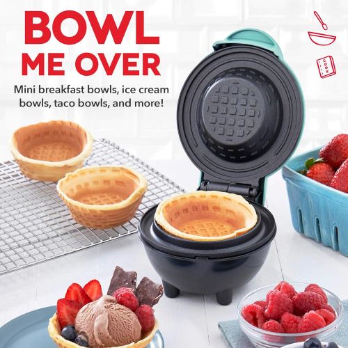  [아마존베스트]Dash DMWBM100GBAQ04 Mini Waffle Bowl, Aqua