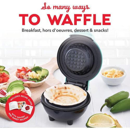  [아마존베스트]Dash DMWBM100GBAQ04 Mini Waffle Bowl, Aqua