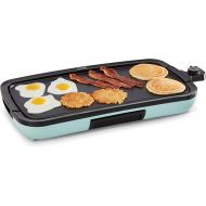 DASH Deluxe Everyday Electric Griddle with Dishwasher Safe Removable Nonstick Cooking Plate for Pancakes, Burgers, Eggs and more, Includes Drip Tray + Recipe Book, 20” x 10.5”, 150