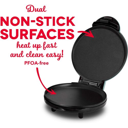  DASH 8” Express Electric Round Griddle for for Pancakes, Cookies, Burgers, Quesadillas, Eggs & other on the go Breakfast, Lunch & Snacks - Aqua