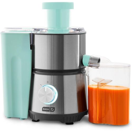  Dash Compact Centrifugal Juicer, Press Juicing Machine, 2-Speed, 2 Wide Feed Chute for Whole Fruit Vegetable, Anti-drip, Stainless Steel Sieve - Aqua