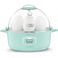 Dash Express Electric Egg Cooker, 7 Egg Capacity for Hard Boiled, Poached, Scrambled, or Omelets with Cord Storage, Auto Shut Off Feature, 360-Watt, Aqua