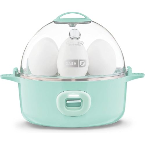  Dash Express Electric Egg Cooker, 7 Egg Capacity for Hard Boiled, Poached, Scrambled, or Omelets with Cord Storage, Auto Shut Off Feature, 360-Watt, Aqua